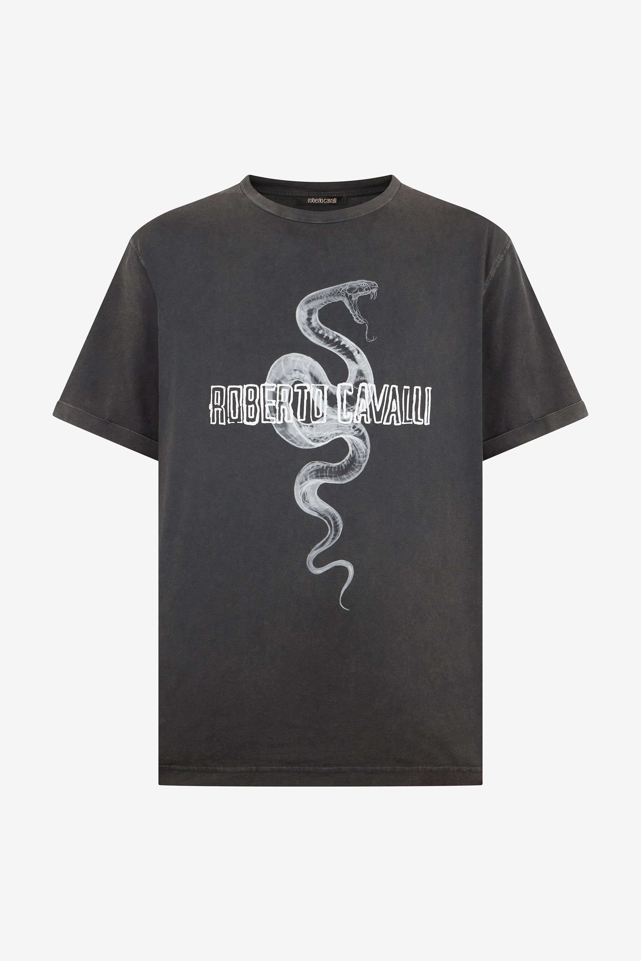 RC T-Shirt Grigia Con Stampa Logo Serpente RC T-Shirt Grigia Con Stampa Logo Serpente BLACK ROT60D-JD055