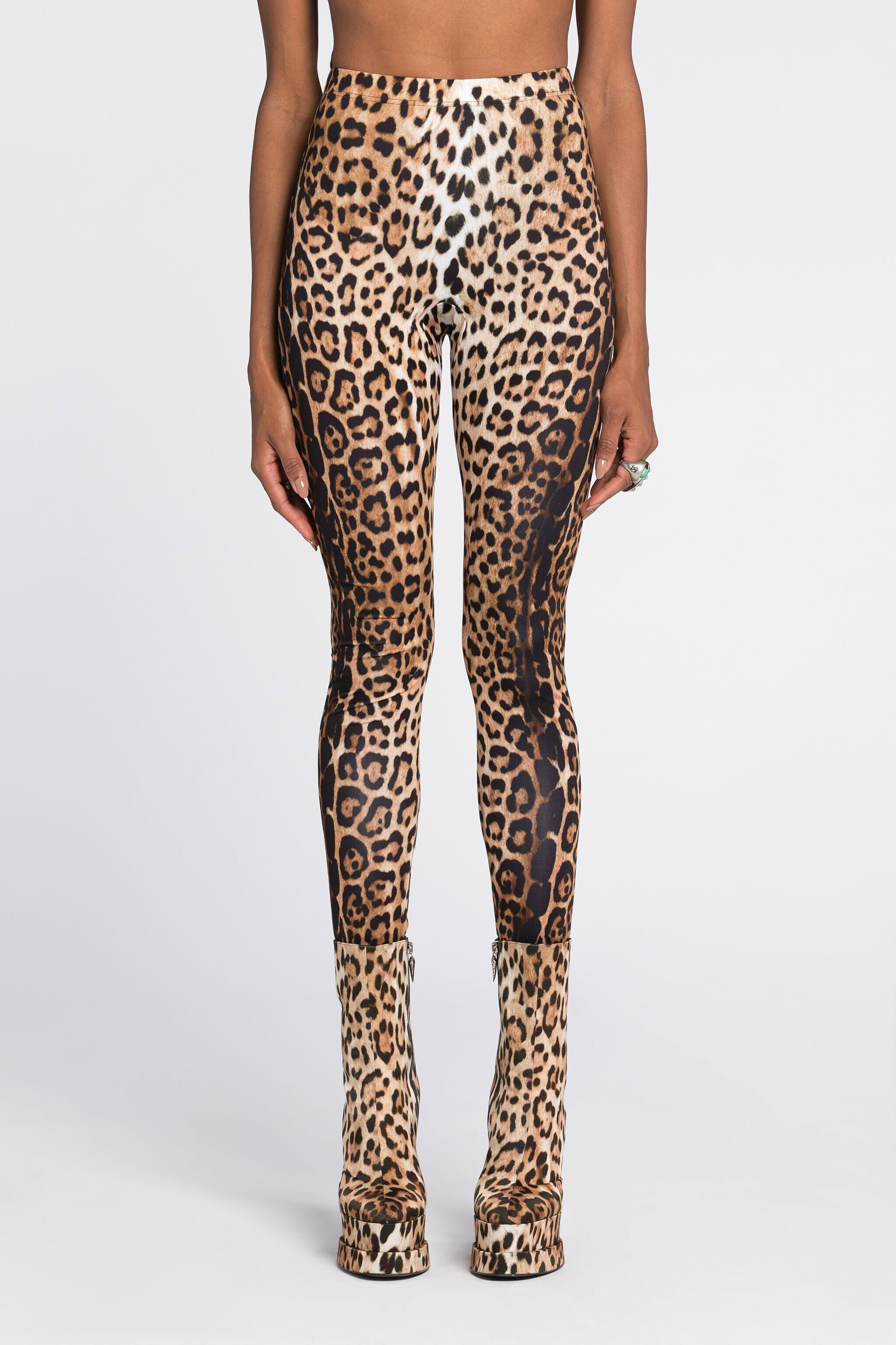 RC Leopard-Print Leggings Light brown RKT25A-LNH26