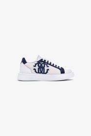 RC Leder-Sneakers mit Logo WHITE/NAVY OOS00B-PZA08