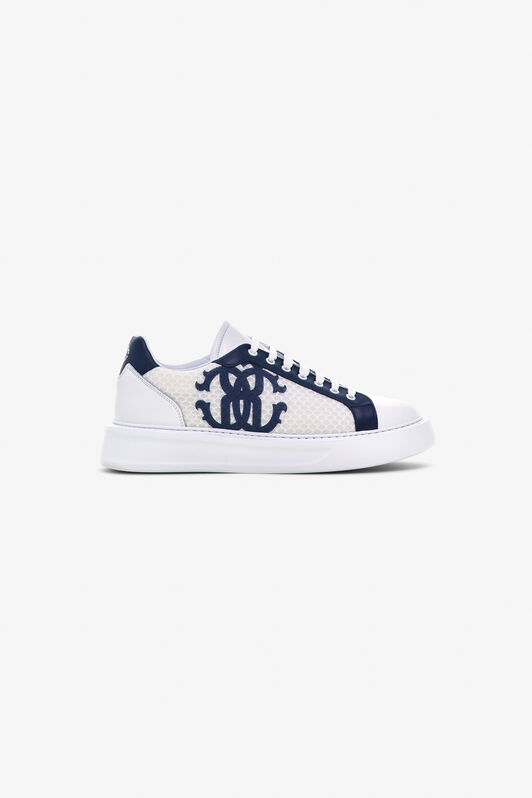 RC Leder-Sneakers mit Logo WHITE/NAVY OOS00B-PZA08