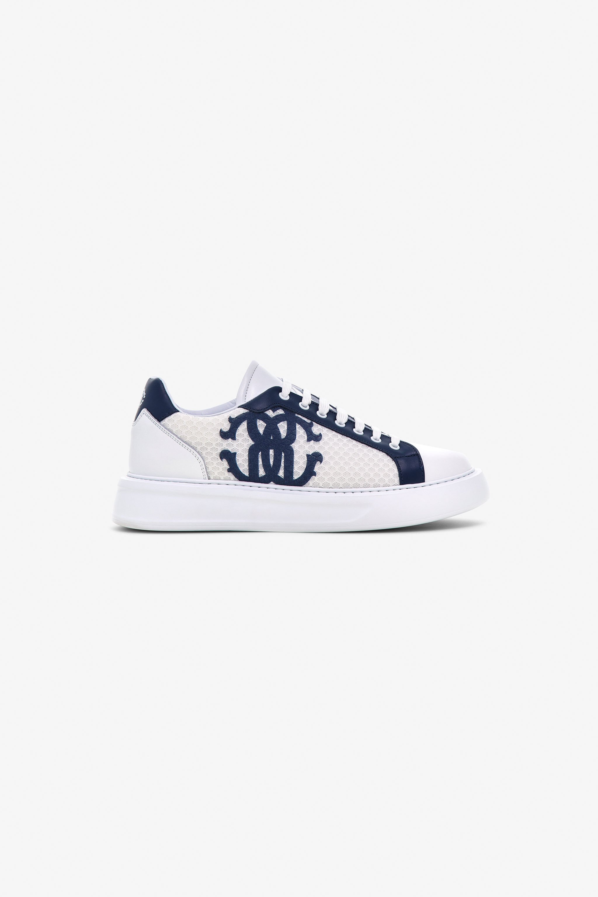 RC Leder-Sneakers mit Logo WHITE/NAVY OOS00B-PZA08