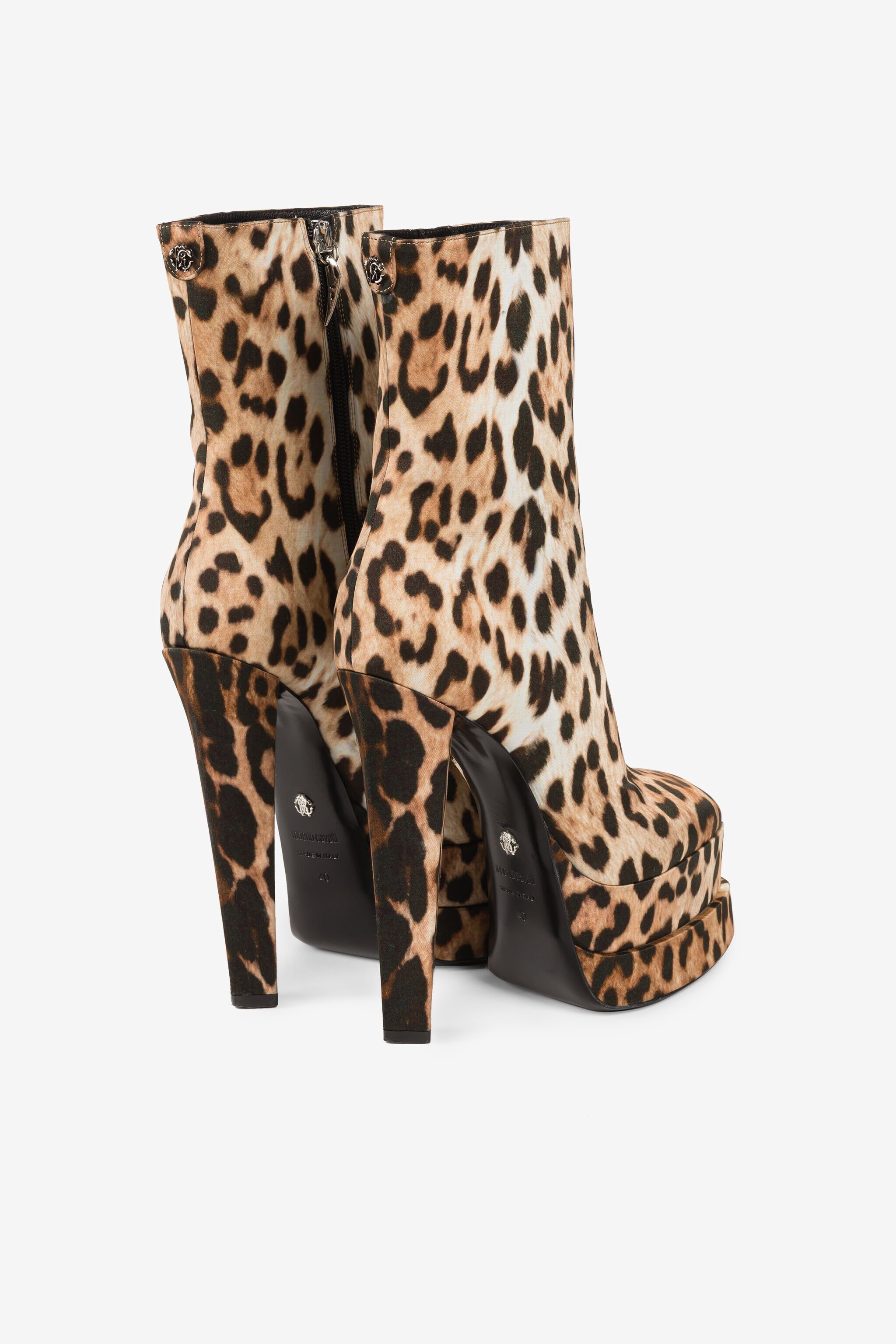 RC Jaguar-Print Platform Boots Light Brown RKS010-SE180