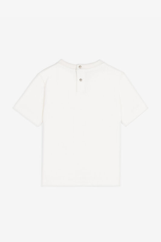 JU Teddy-Print Cotton T-Shirt White RJT618-JD001
