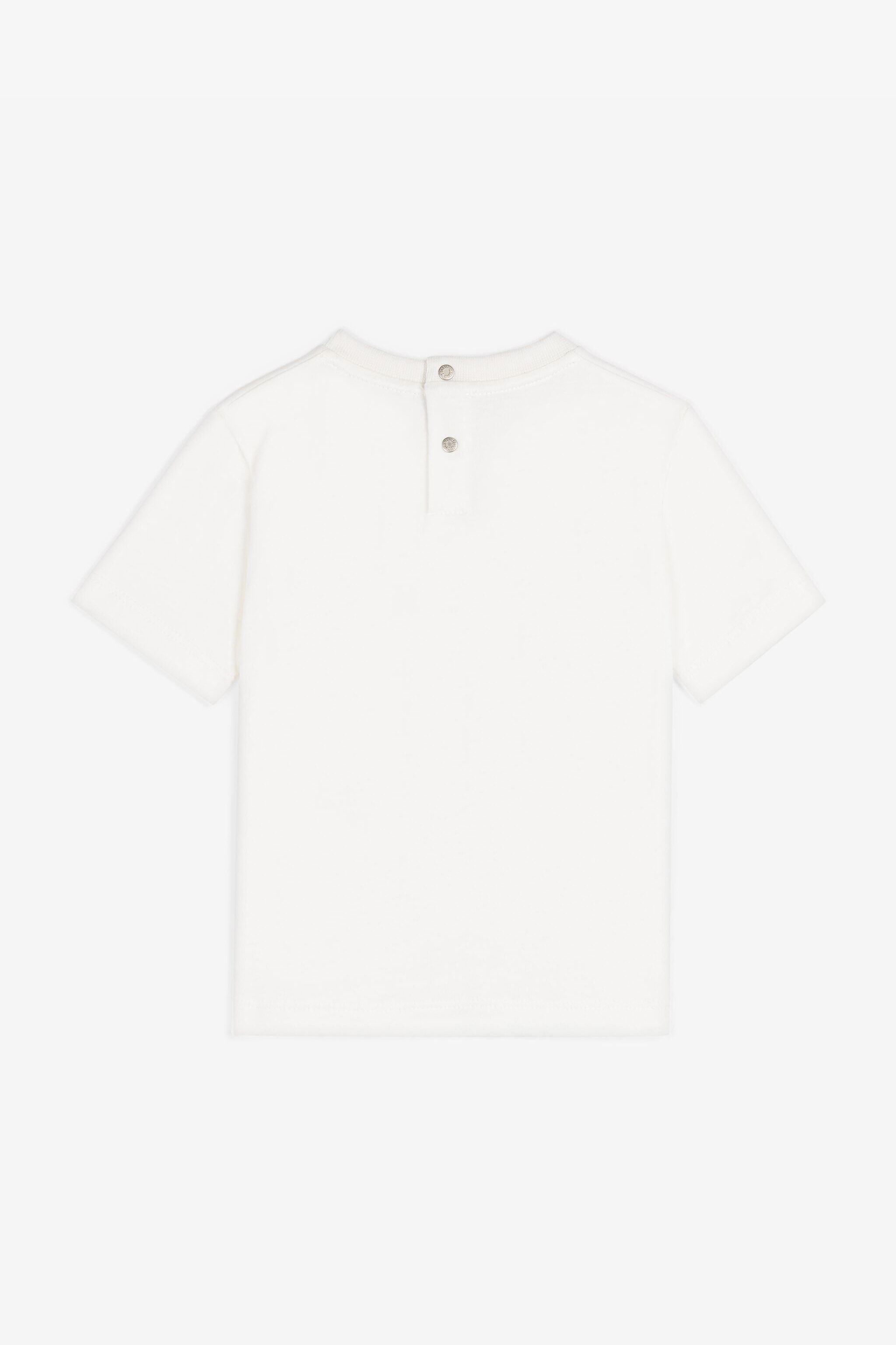 JU Teddy-Print Cotton T-Shirt White RJT618-JD001
