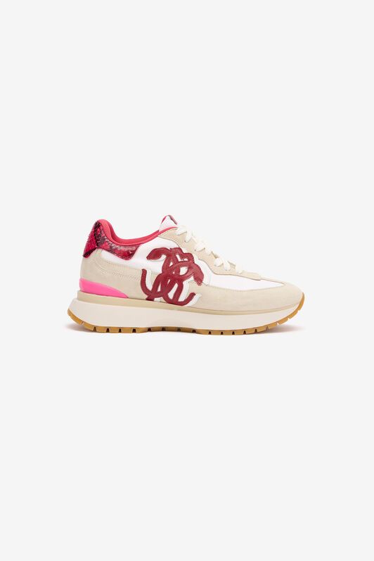 RC Zapatillas con talón escamas de pitón RC Zapatillas con talón escamas de pitón Rojo UKS032-PZM03