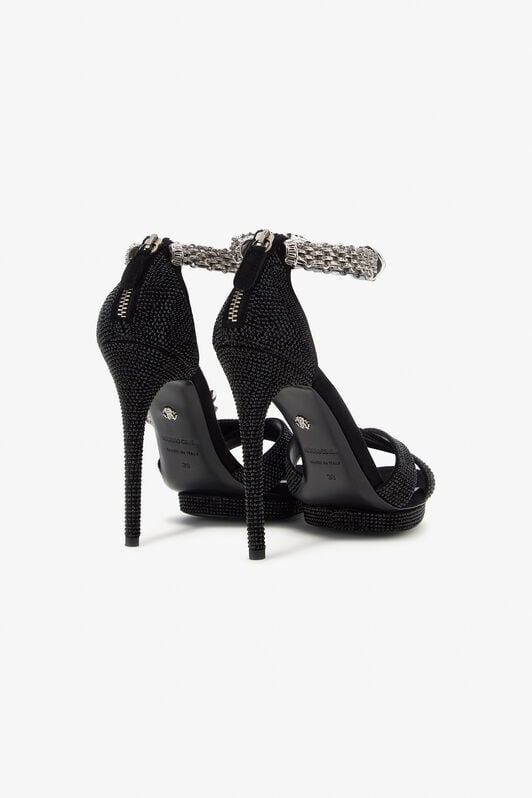 RC Panther-head high-heel sandals RC Panther-head high-heel sandals Schwarz OQS032-PCS01