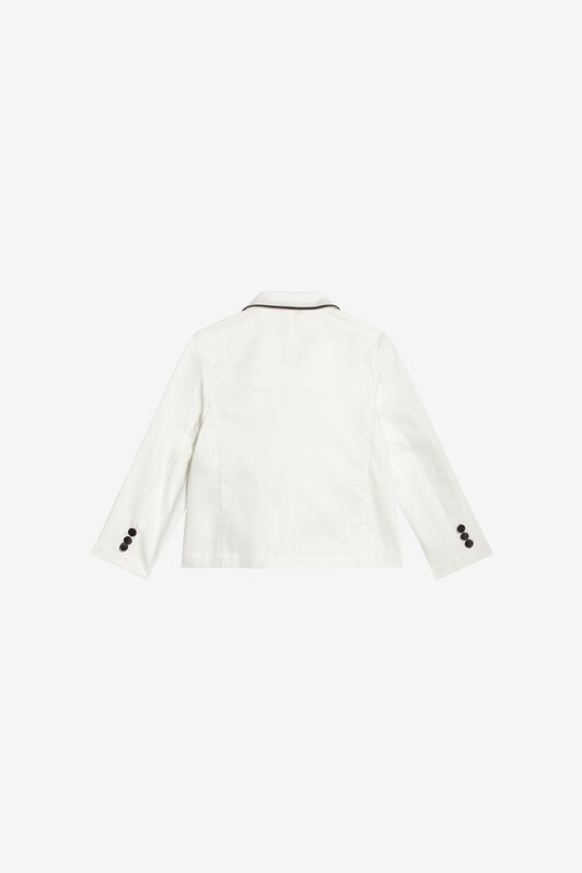 JU Double-Breasted Jacket With RC Monogram White UJT400-RN012