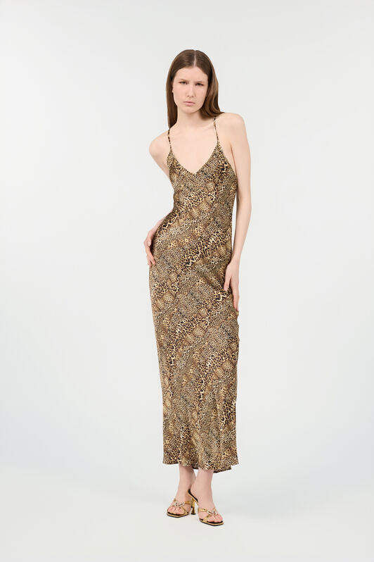 RC Silk Dress With Jaguar, Cheetah And Leopard Print JAGUAR POT10A-2NQ85