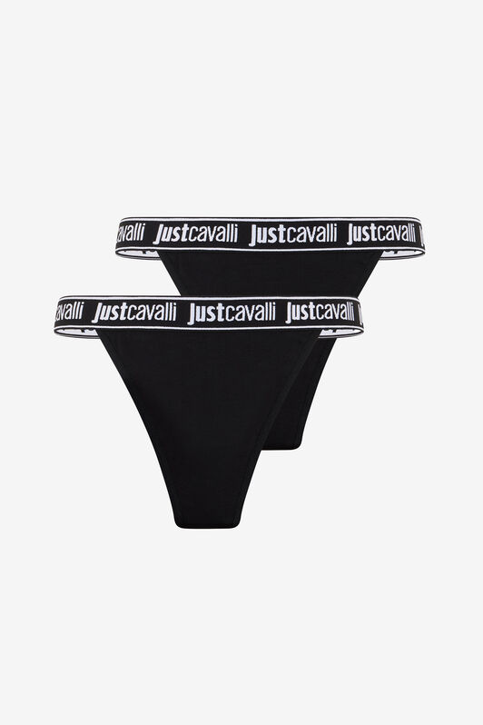 JC Pack De Dos Braguitas Negras Con Banda De Logotipo BLACK UFU004-UF201