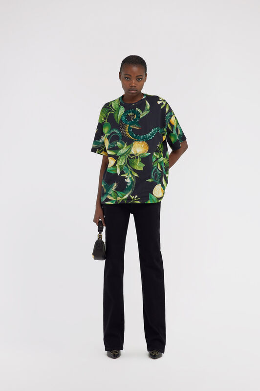 RC Lemons print t-shirt Black SKT62A-3PI89