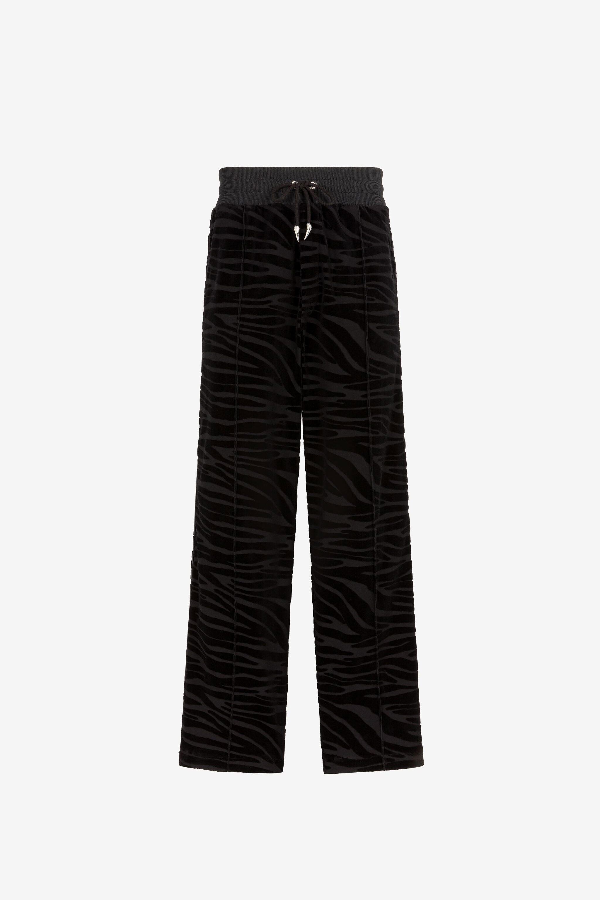 RC Zebra Velvet-Devoré Sweatpants Black PNT25A-RW001