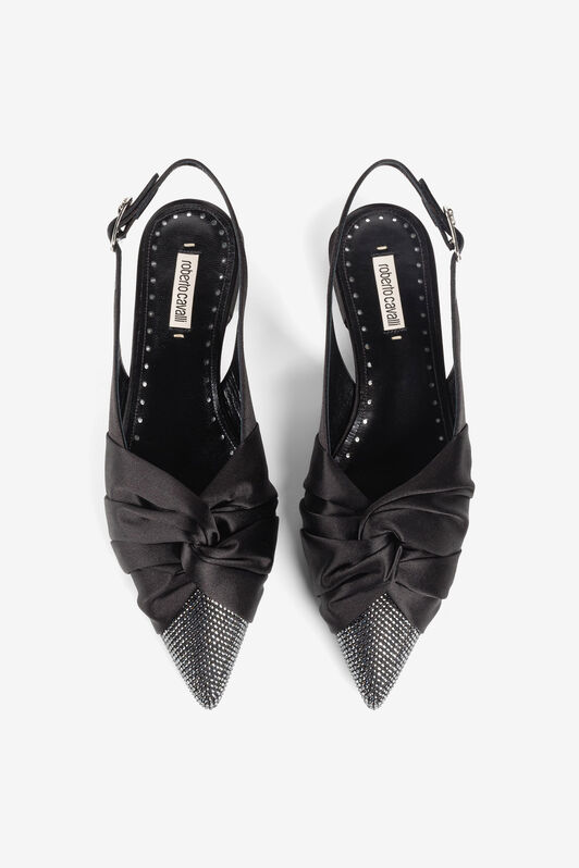 RC Knot-detail crystal-embellished ballerina shoes Black QWS010-SE390