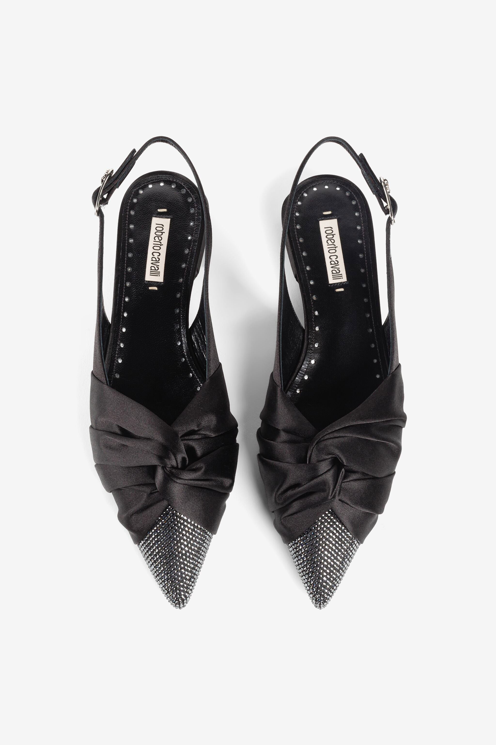 RC Knot-detail crystal-embellished ballerina shoes Black QWS010-SE390