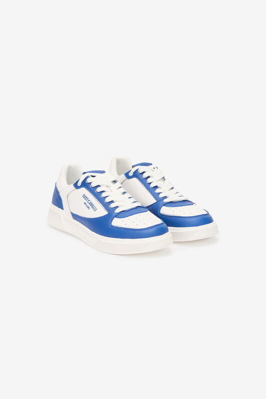 JC Color-Block Lace-Up Sneakers White/Blue UFS015-UF290