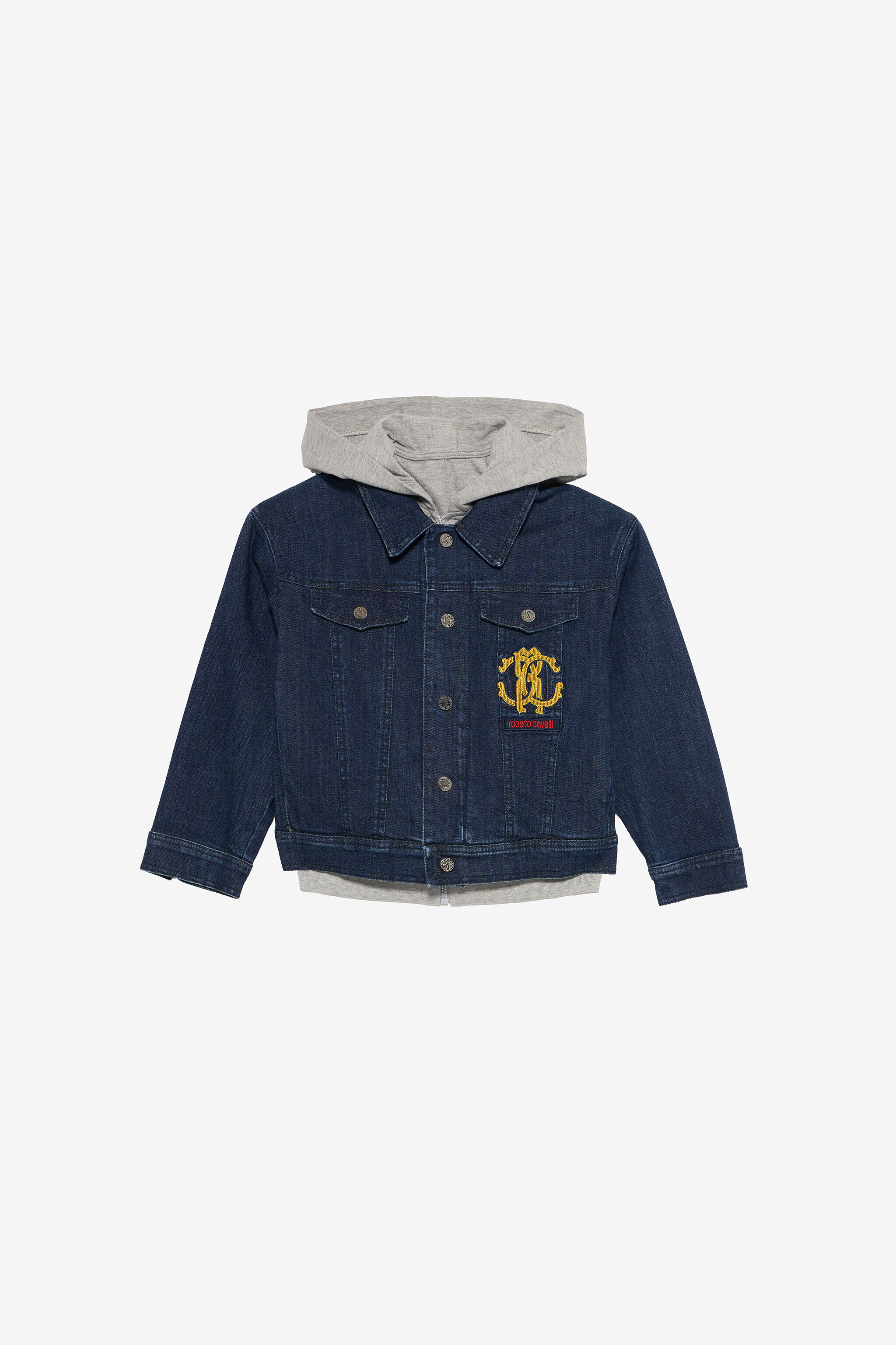 JU Giacca Blu Medio In Denim Con Monogram RC MEDIUM BLUE VJJ40A-DS015