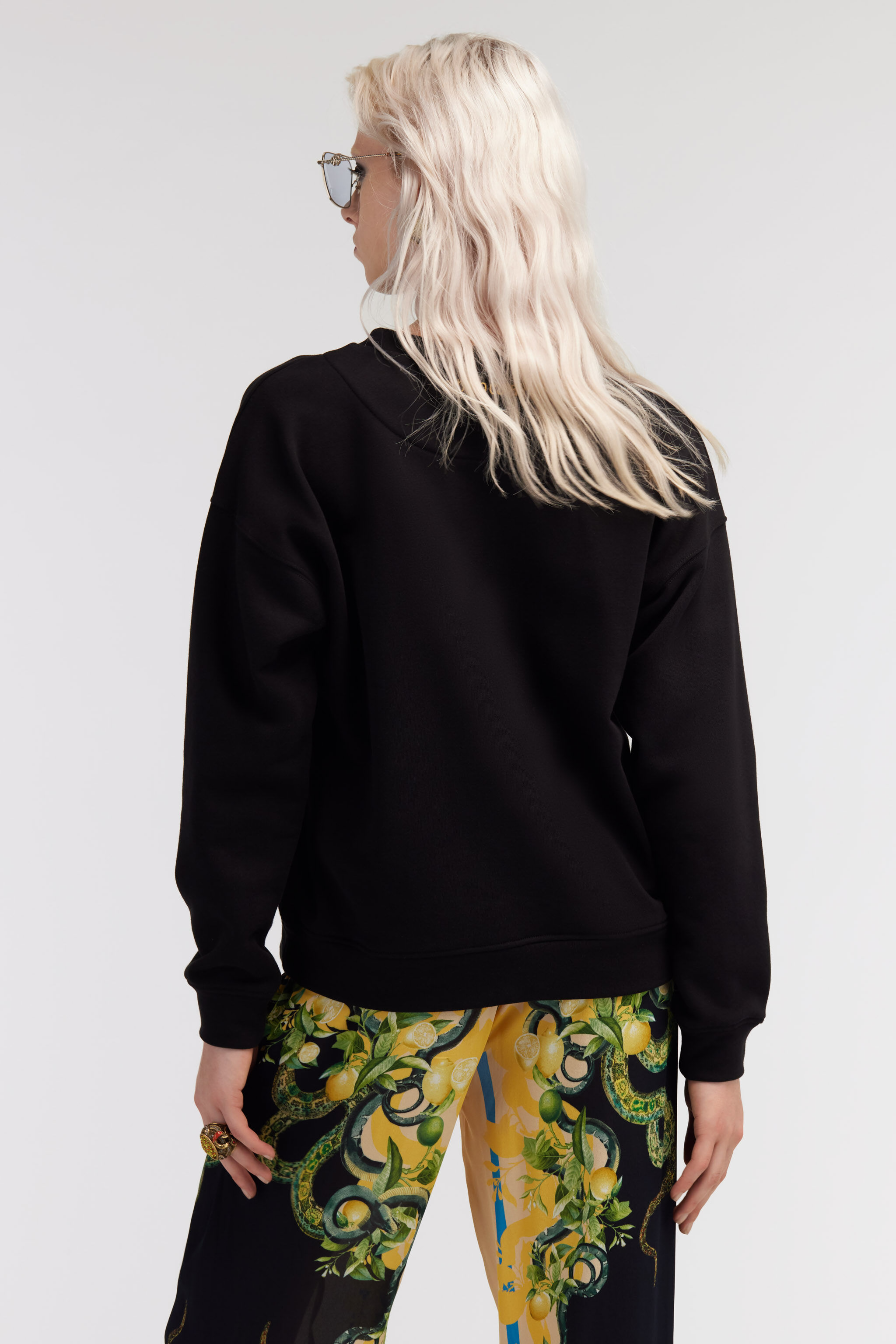 RC Lemon and Snake print sweatshirt Black SKT64B-CF020