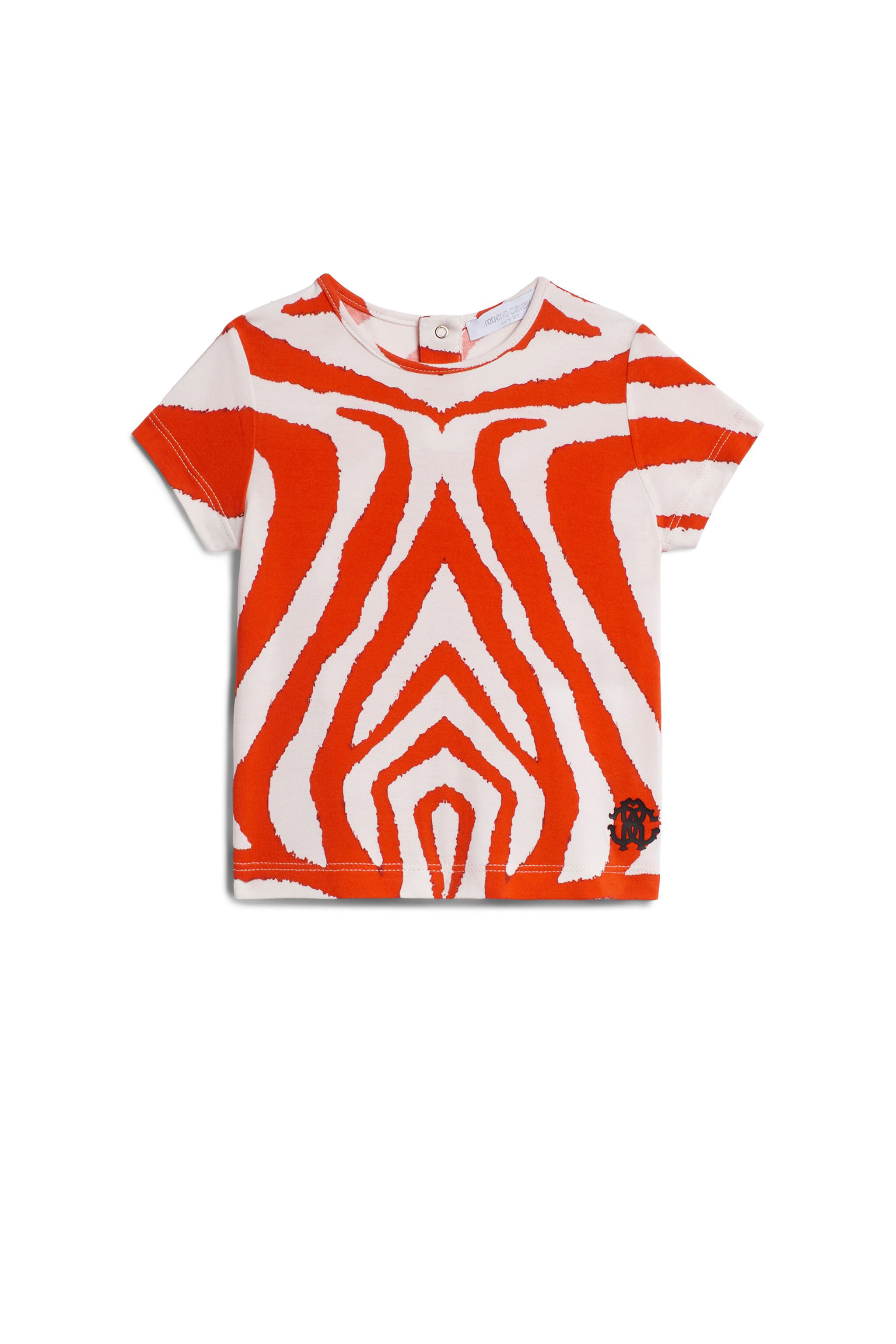 JU Zebra Foulard print T-shirt RED/WHITE IJT628-JLQ63