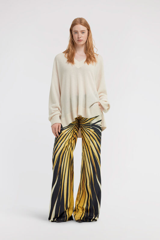RC Ray of Gold Print Palazzo Pants Gold TKT201-4QM33