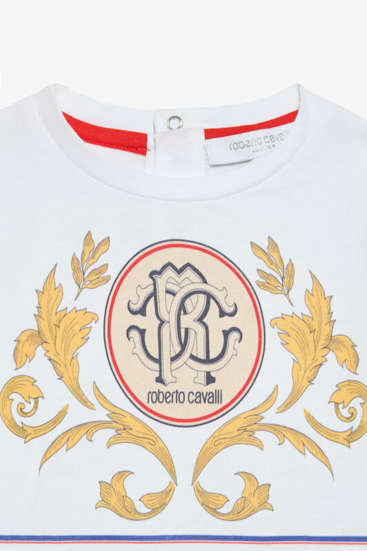 JU Optical White T-Shirt with Logo Print OPTICAL WHITE VJT611-JD001