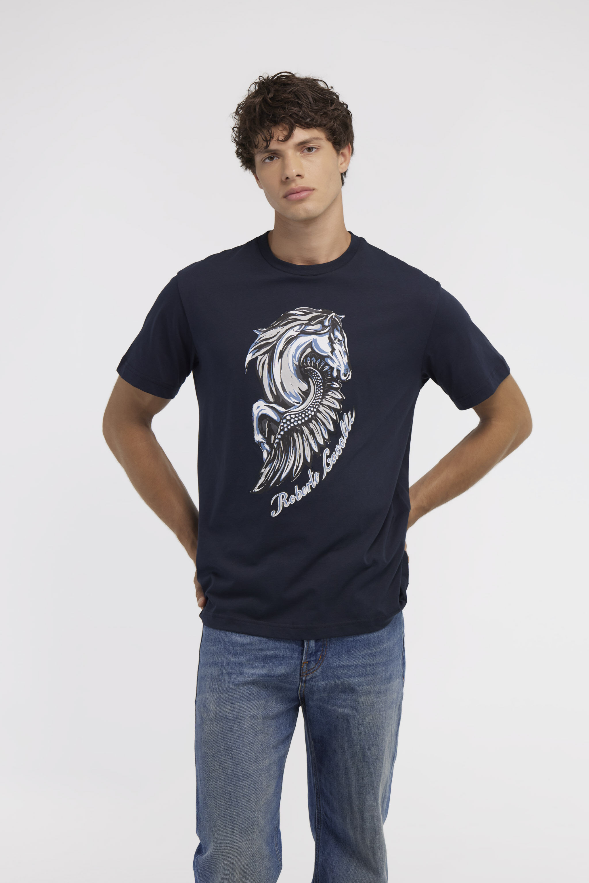 RC T-shirt with Horse logo and print Dunkelblau NOT60P-JD060
