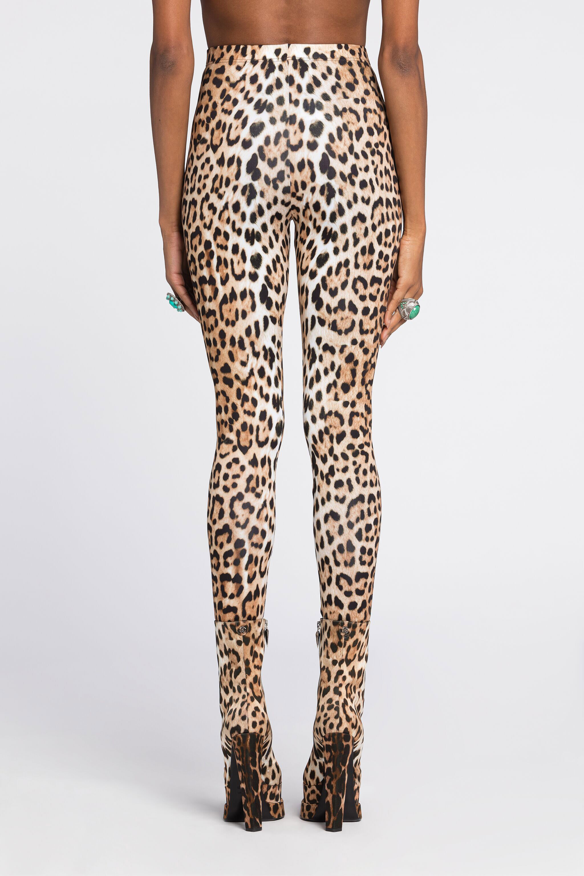 RC Leopard-Print Leggings Light brown RKT25A-LNH26