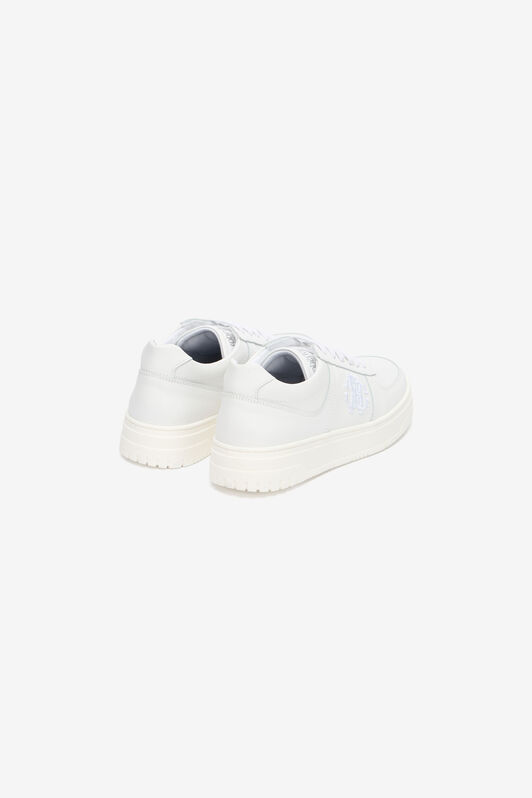RC White Sneaker with Embroidered Monogram RC WHITE QOS01M-PZO20