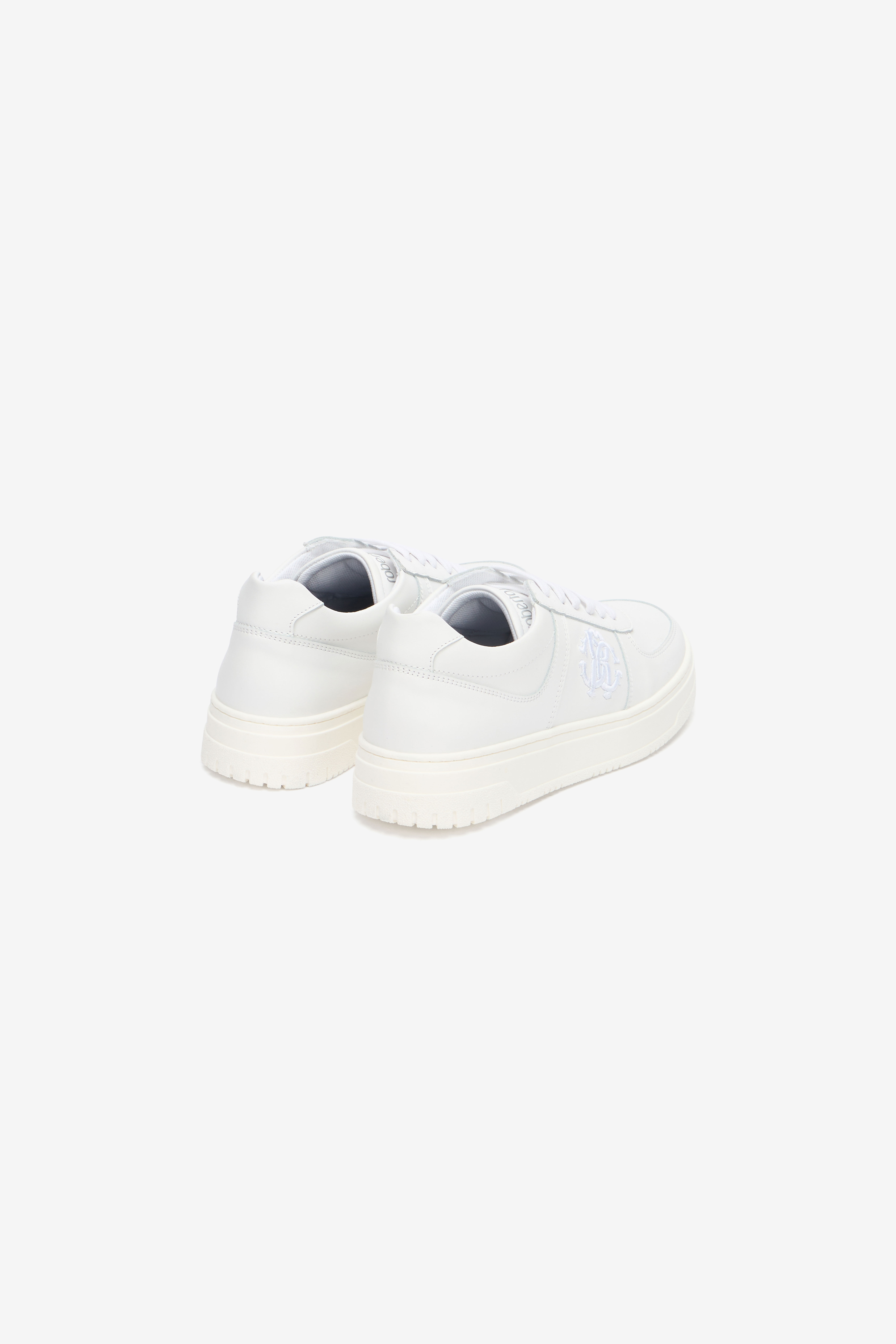 RC White Sneaker with Embroidered Monogram RC WHITE QOS01M-PZO20