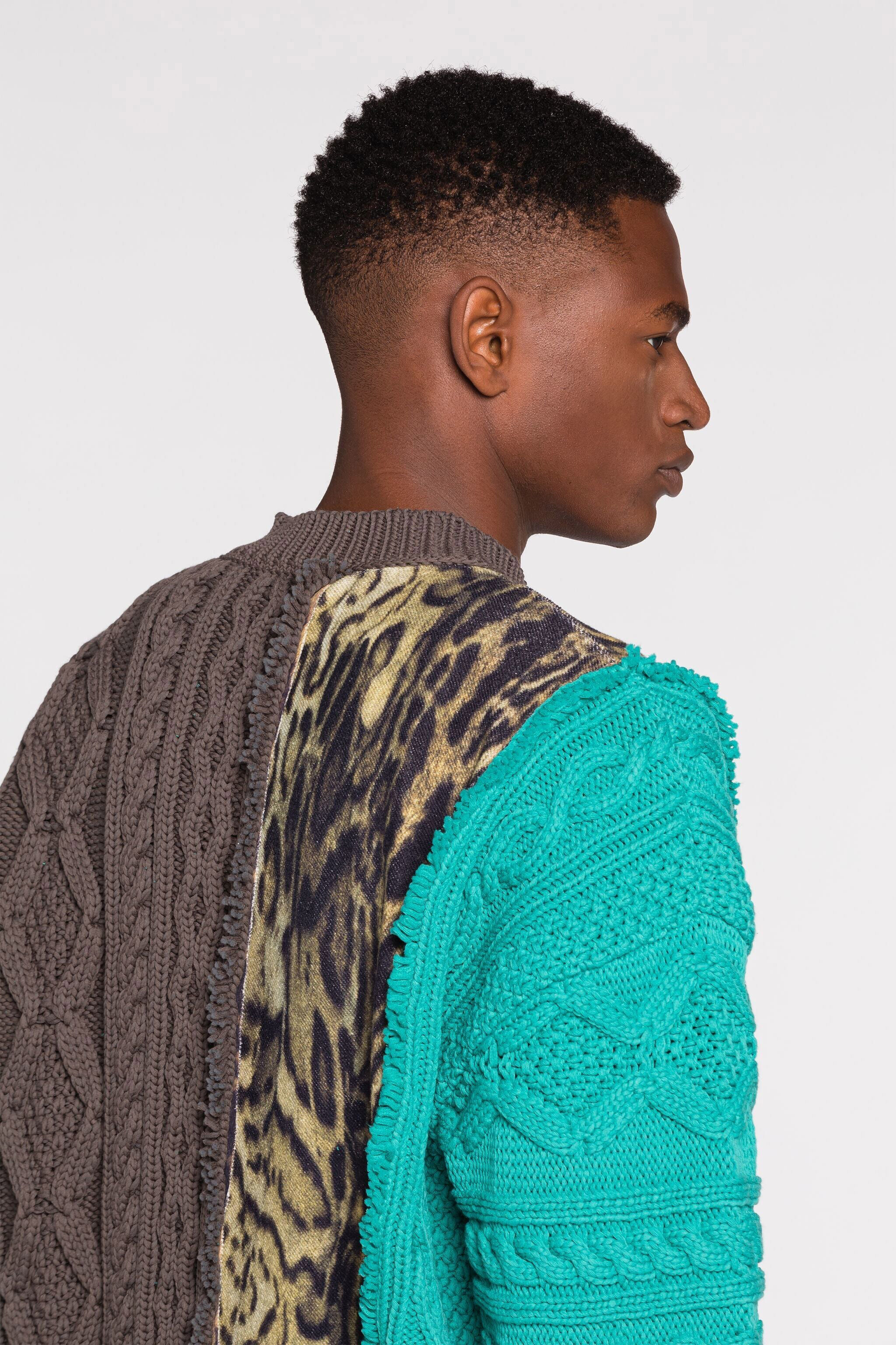 RC Pullover mit Patchwork-Detail PISCINA PRM610-MZ100