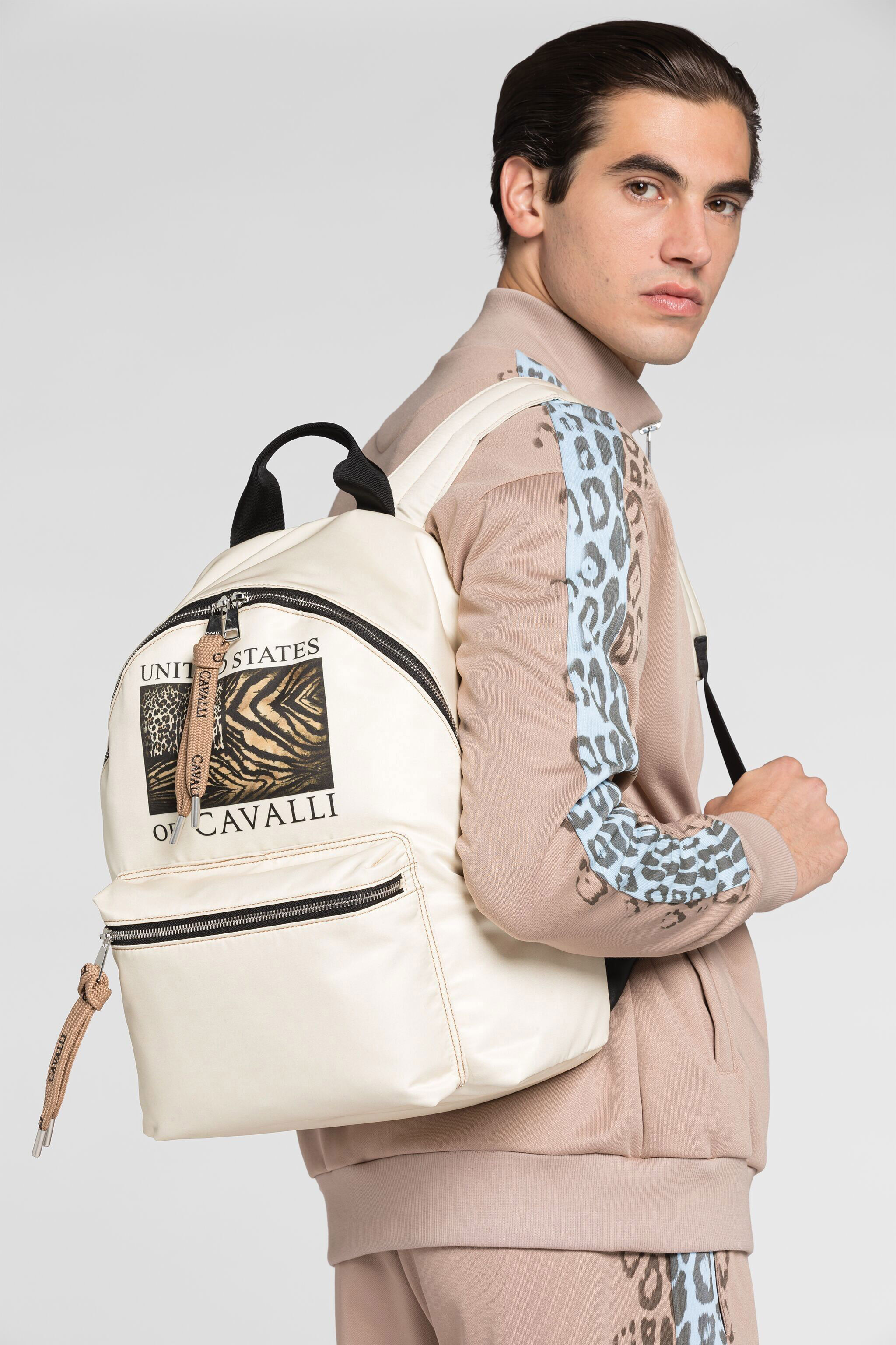 RC Graphic-print backpack Ivory QRB003-3F000