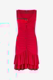 ${brand} Short Dress With Ruffled Skirt ${colorDescription} ${masterID}
