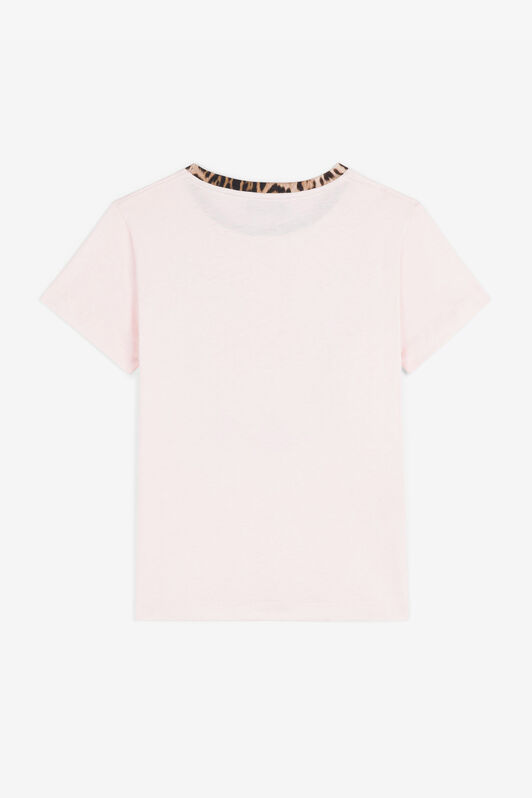 JU Bird And Leopard-Print Cotton JU Bird And Leopard-Print Cotton Pink RJT60T-JD001