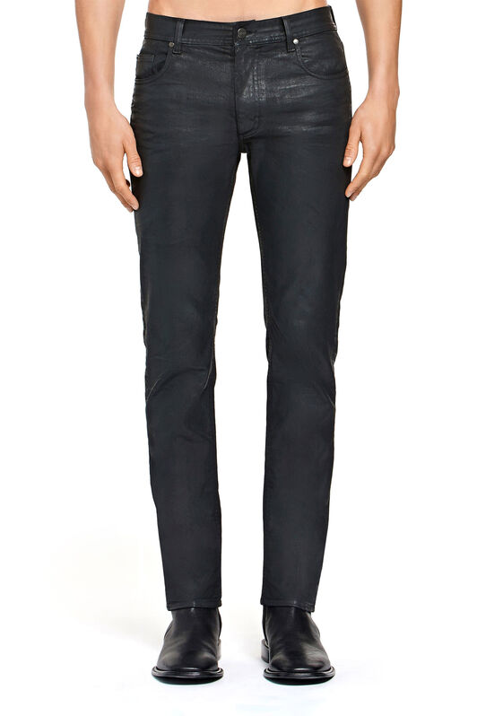RC Black shine effect slim fit jeans BLACK HNJ240-DN002