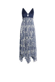 ${brand} Long iris print silk dress ${colorDescription} ${masterID}