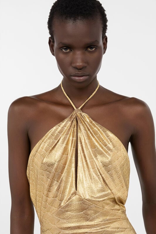 RC Tuta Beige Dorato Con Stampa Squame BEIGE/GOLD WWT145-OOS31