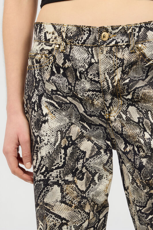 JC Pants With Python Print Light brown UFJ015-UF142