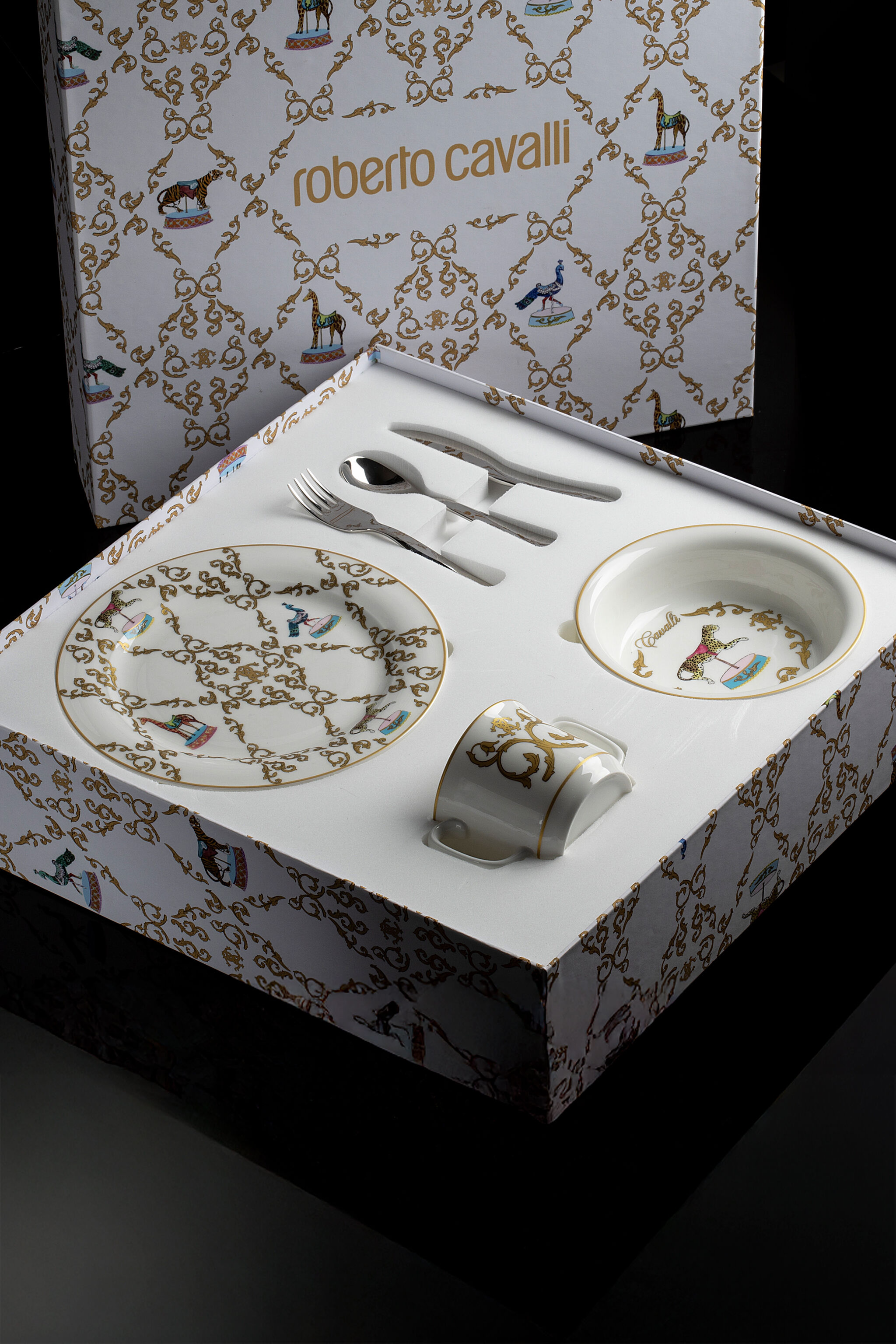 HO Filigree-Print Dinner Set White TALA11-IA105