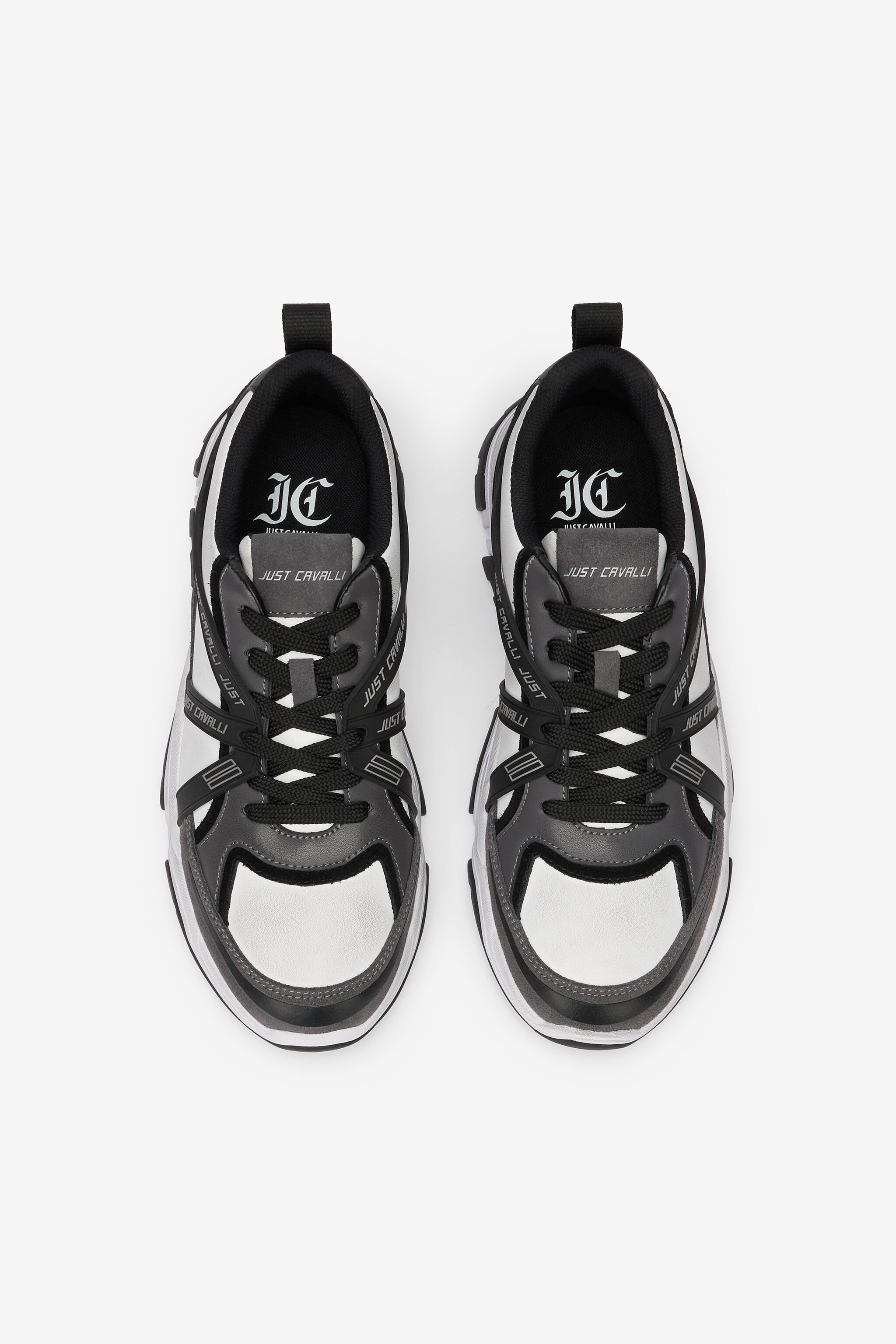 JC White Chunky Leather Sneakers 003+802 VFS060-VF518