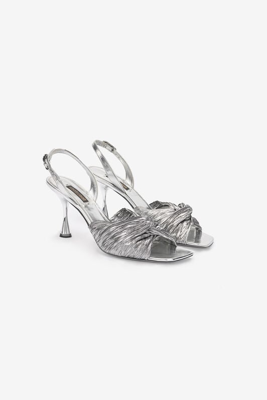 RC Sandalias Destalonadas De Piel Metalizada RC Sandalias Destalonadas De Piel Metalizada Plata UKS006-PZF01