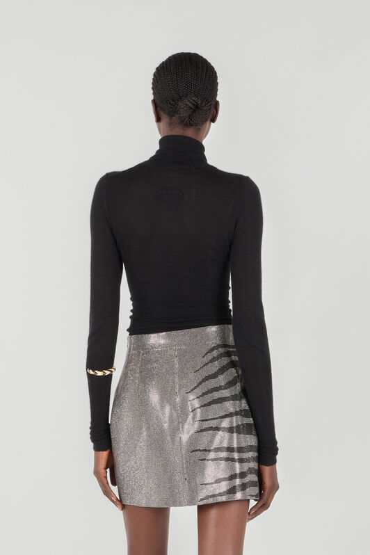 RC Silk/wool-Blend Turtleneck Black TWM601-KP001