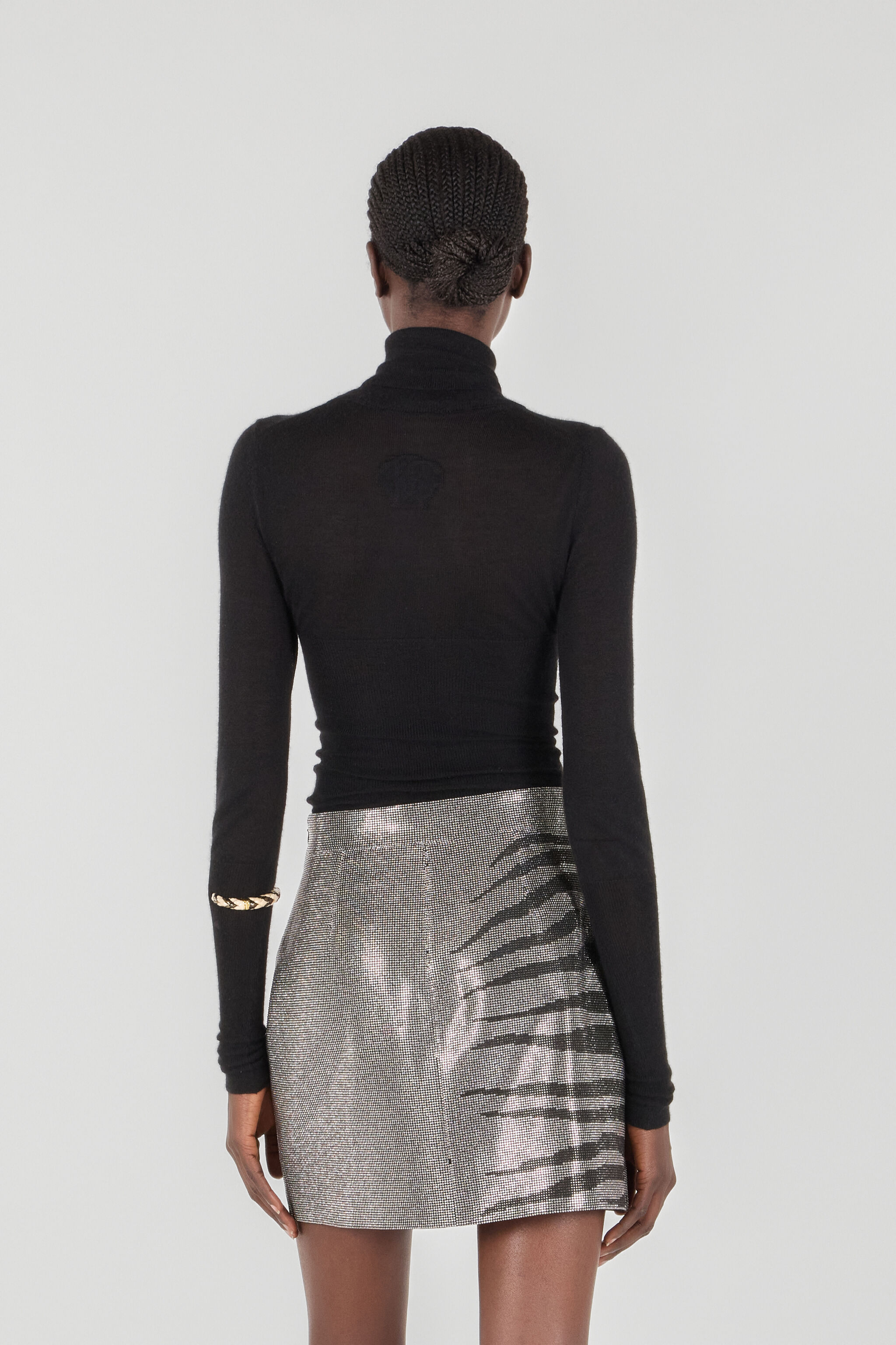 RC Silk/wool-Blend Turtleneck Black TWM601-KP001