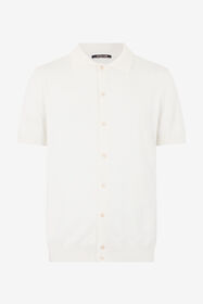 RC White Knitted Polo Shirt with Monogram RC WHITE SOT71D-VI044