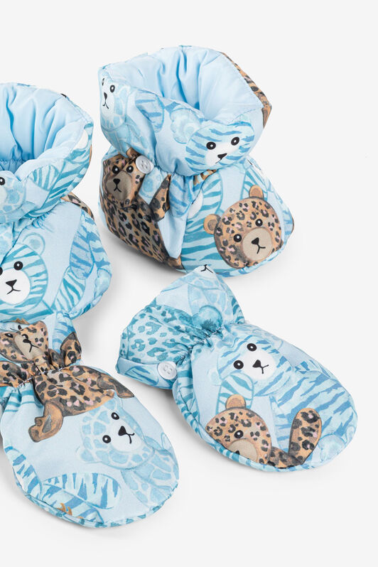 JU Teddy Bear-Print Snowsuit JU Teddy Bear-Print Snowsuit Light blue RJT400-5RG79