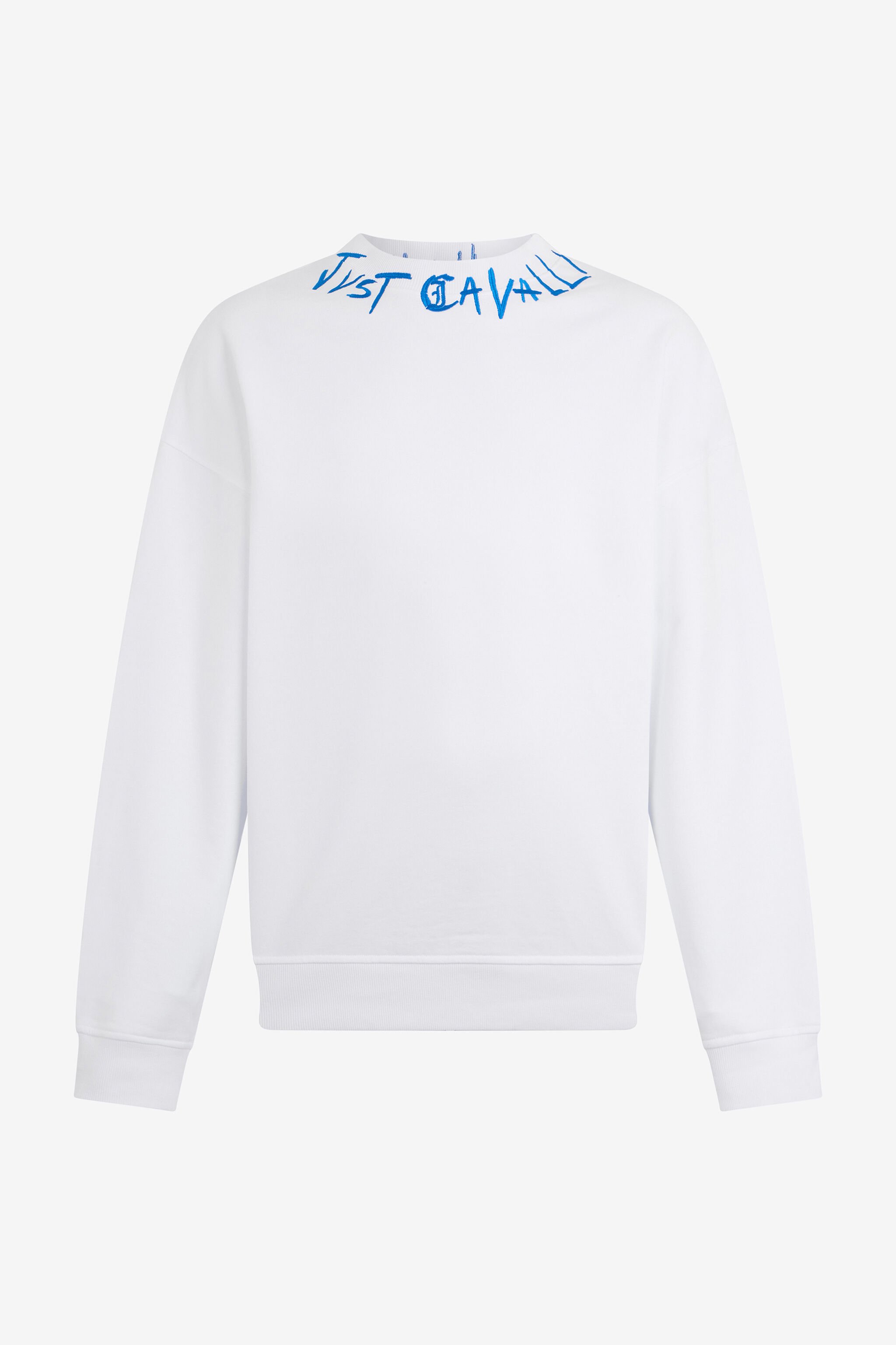 JC Sweatshirt aus Baumwolle mit Graffiti-Logo WHITE VFT086-VF130