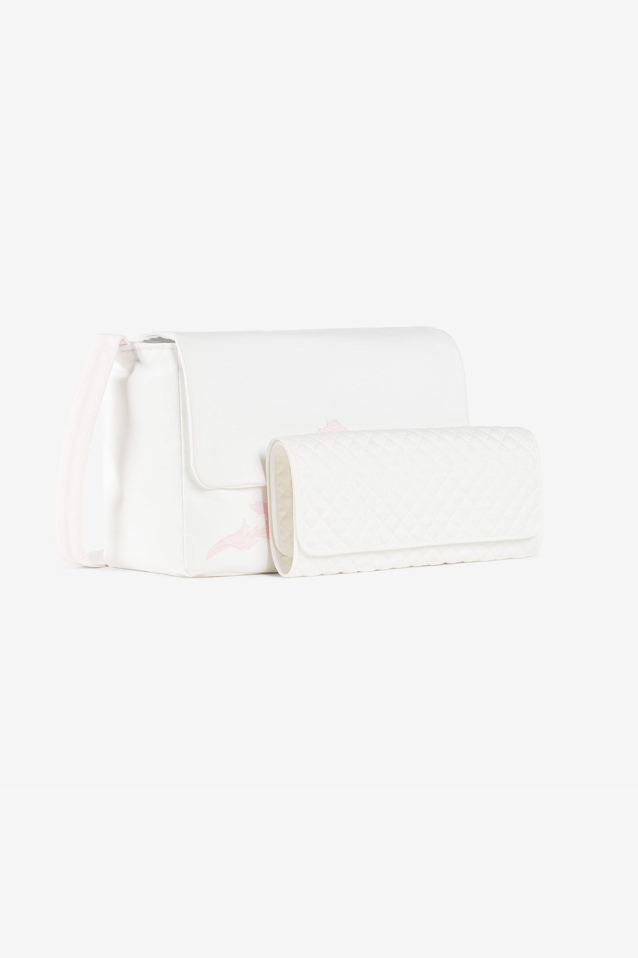 JU Bolso cambiador con estampado Monograma RC MILKY WHITE QJB004-JV025