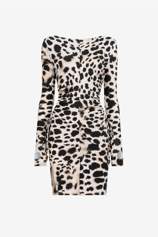 RC Vestido Mini Estampado Murena Negro/Blanco QKT170-LNF49