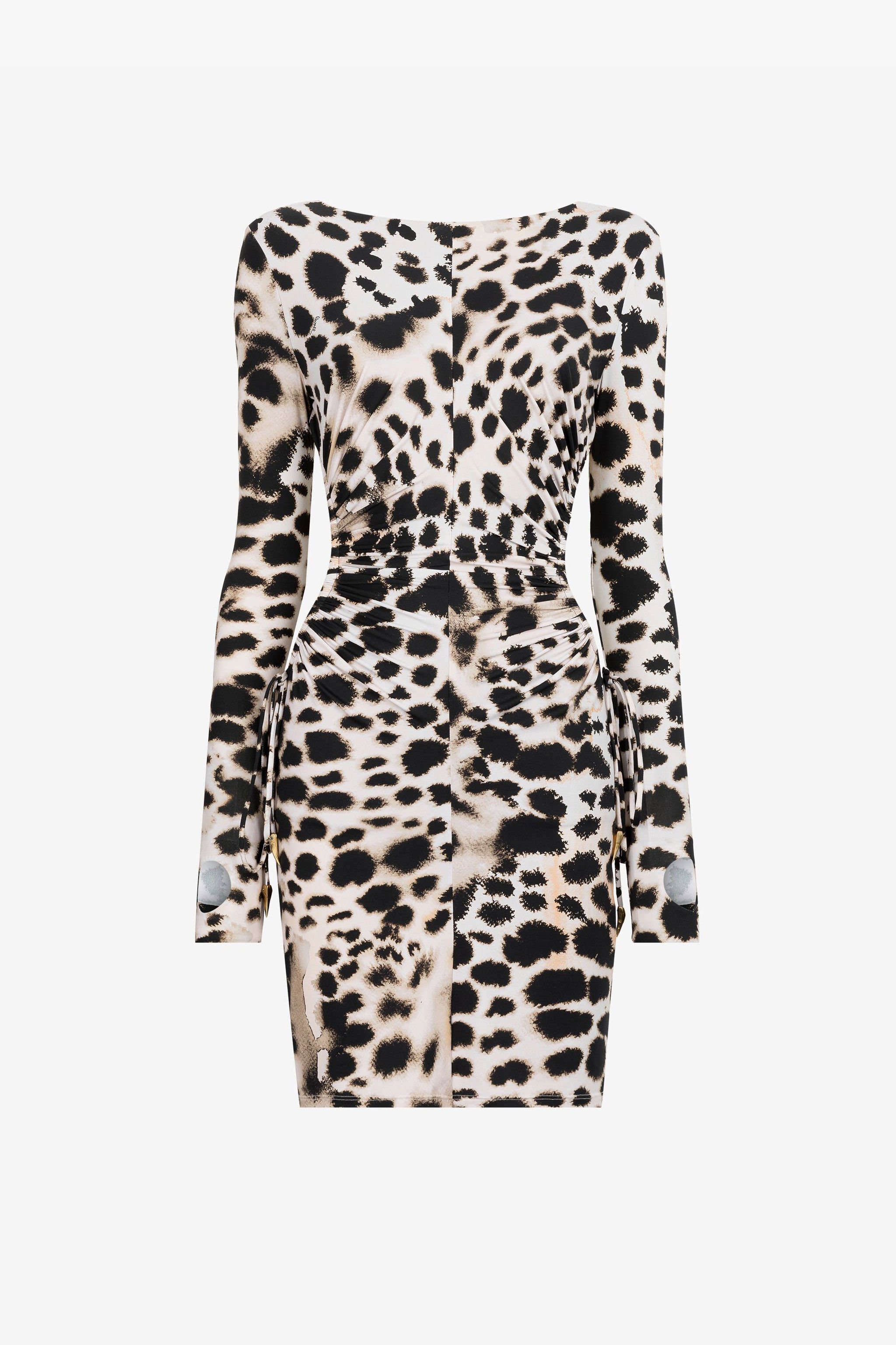 RC Vestido Mini Estampado Murena Negro/Blanco QKT170-LNF49