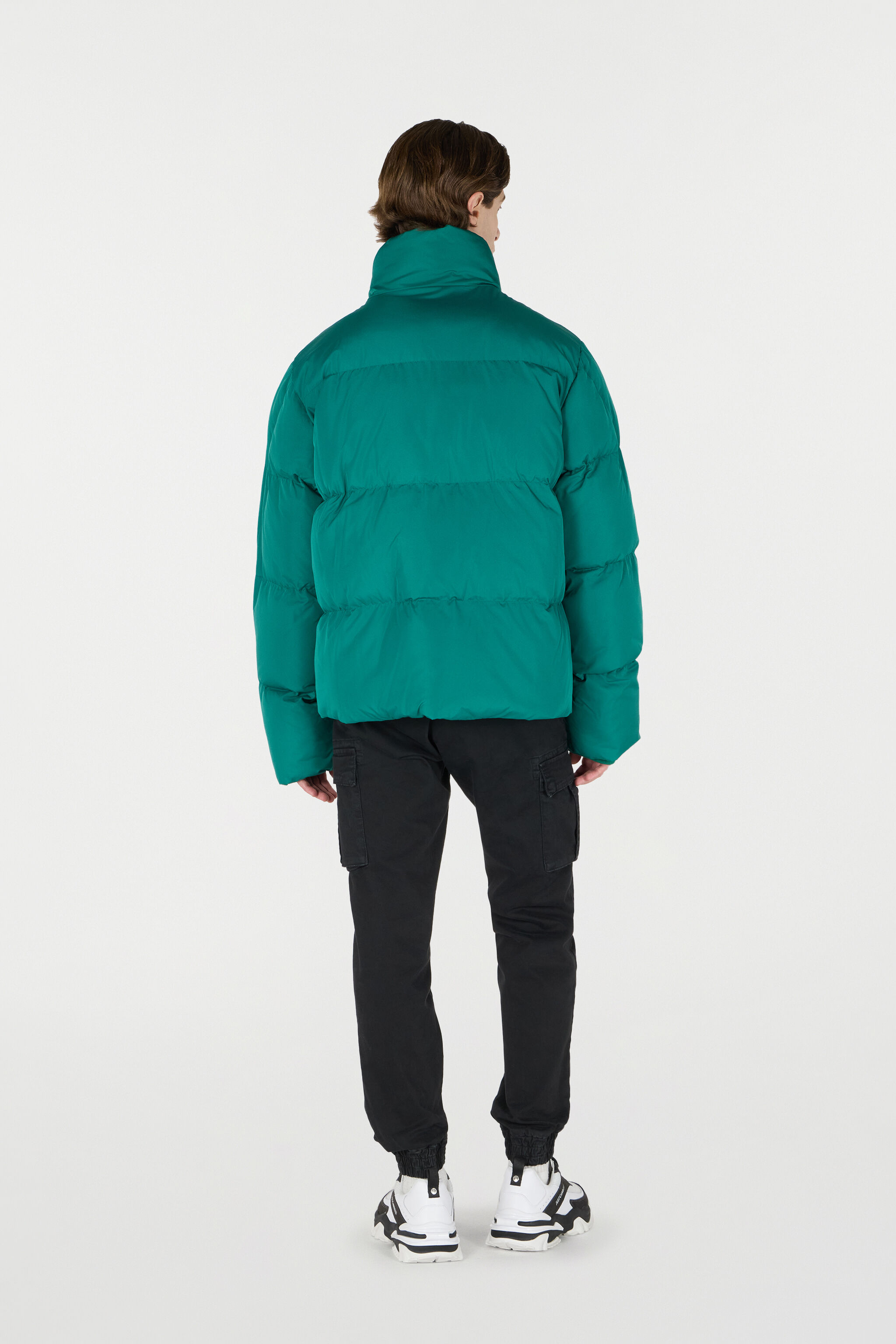 JC Puffer Jacket With JC Monogram Green TFT067-TF091