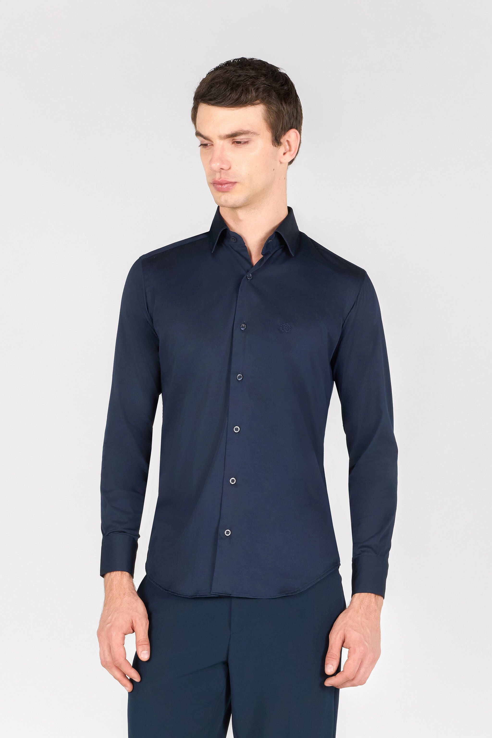 RC Shirt with Monogram RC Dark blue JST70B-CO015