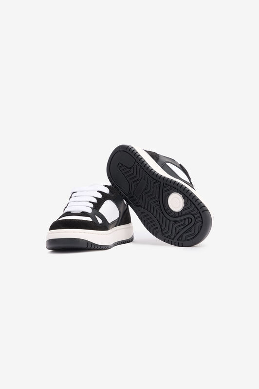 JU Two-Tone Sneakers With RC Monogram BLACK/WHITE TJS02R-PZJ02