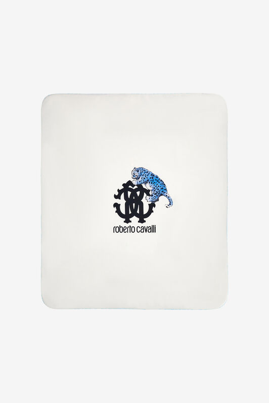 JU Blanket With Jaguar Skin Print And Blue Leopard JU Blanket With Jaguar Skin Print And Blue Leopard Baby Blue SJT801-JFF65